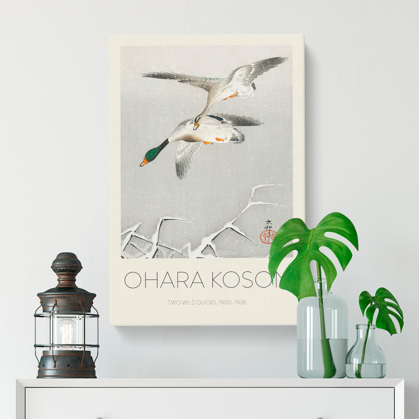 Wild Ducks In Flight Print By Ohara Koson