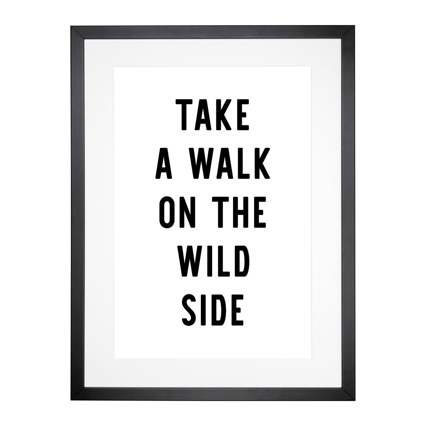 Wild Side Typography Framed Print Main Image