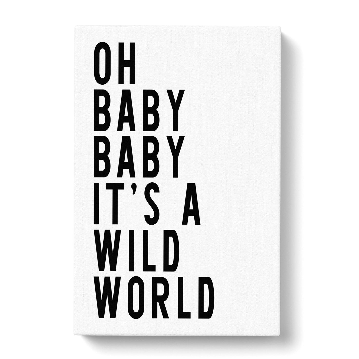 Wild World Typography Canvas Print Main Image