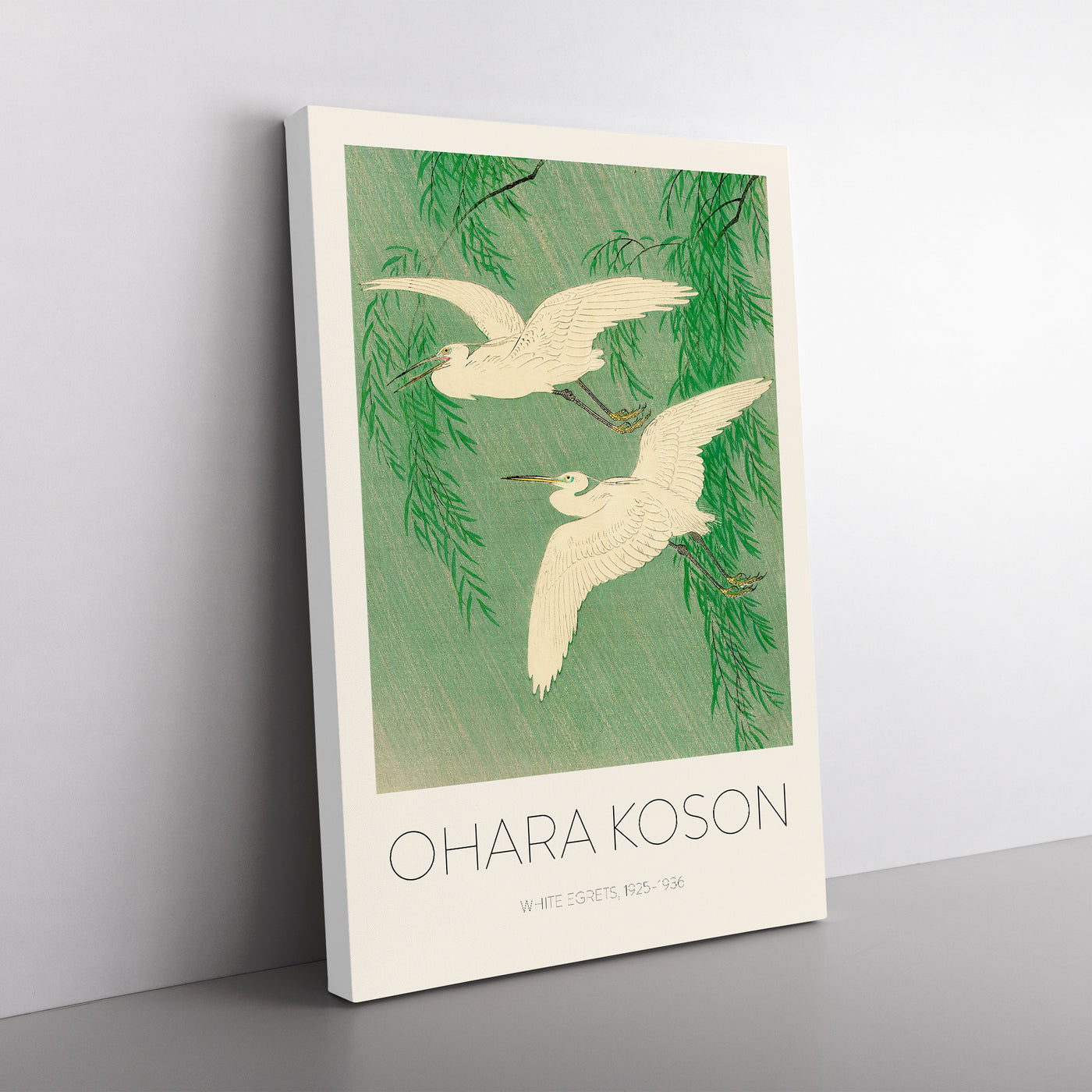Willow & White Egrets Print By Ohara Koson