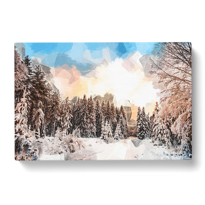 Winter White Forest In Sweden In Abstract Canvas Print Main Image