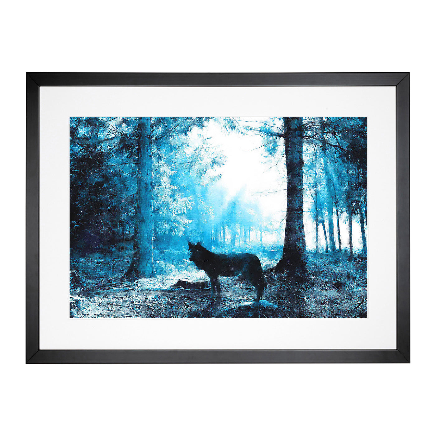 Wolf In The Blue Forest