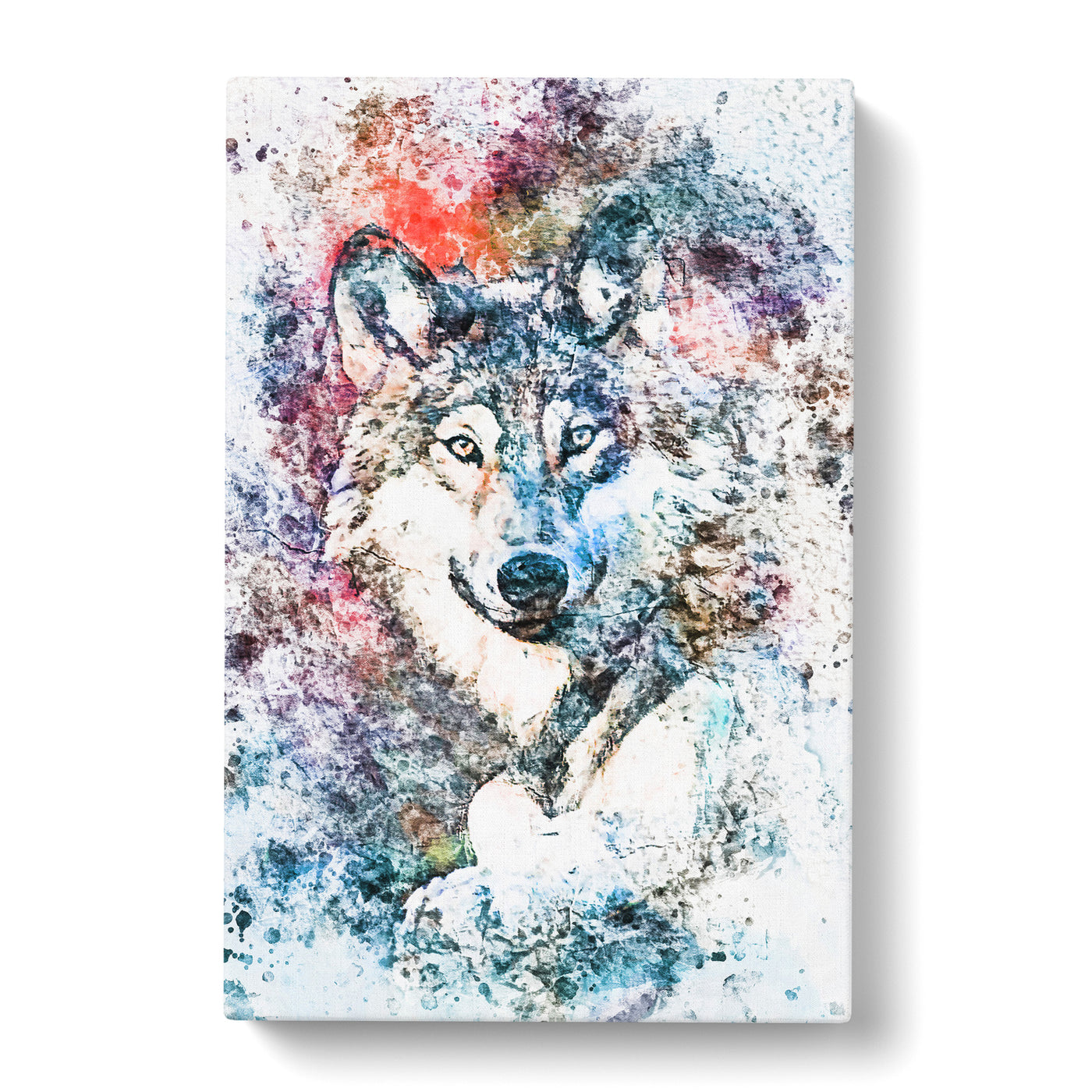 Wolf In Abstract Canvas Print Main Image