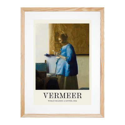 Woman Reading A Letter Print By Johannes Vermeer