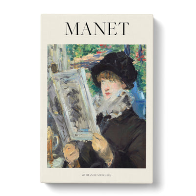 Woman Reading Print By Edouard Manet Canvas Print Main Image