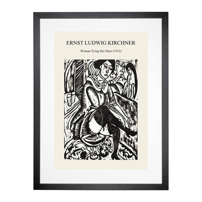 Woman Tying Her Shoe Print By Ernst Ludwig Kirchner Framed Print Main Image