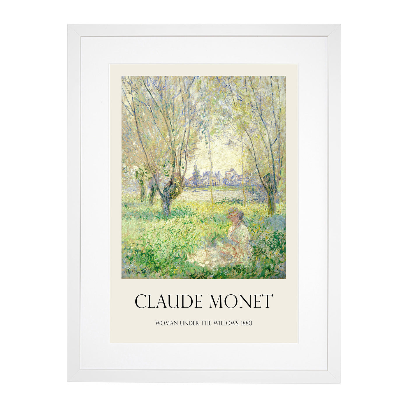 Woman Under The Willows Print By Claude Monet