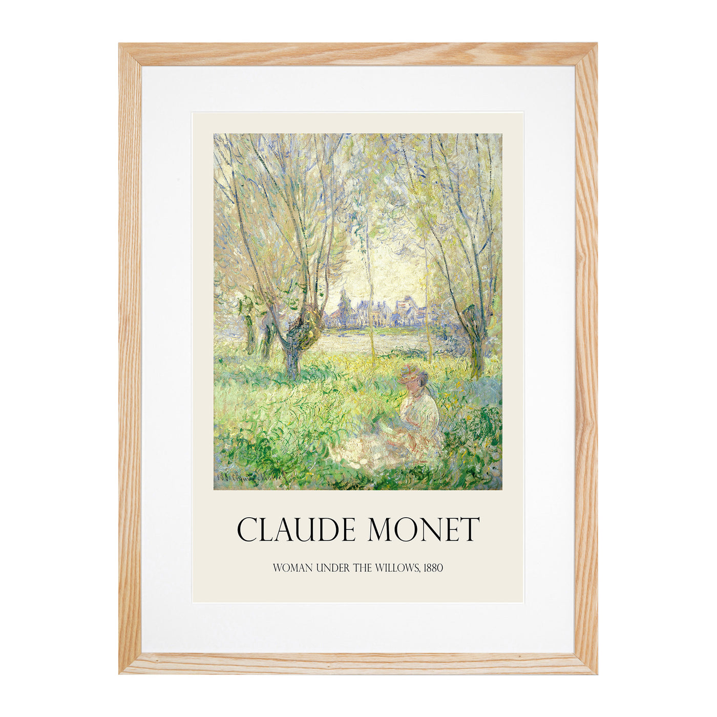 Woman Under The Willows Print By Claude Monet