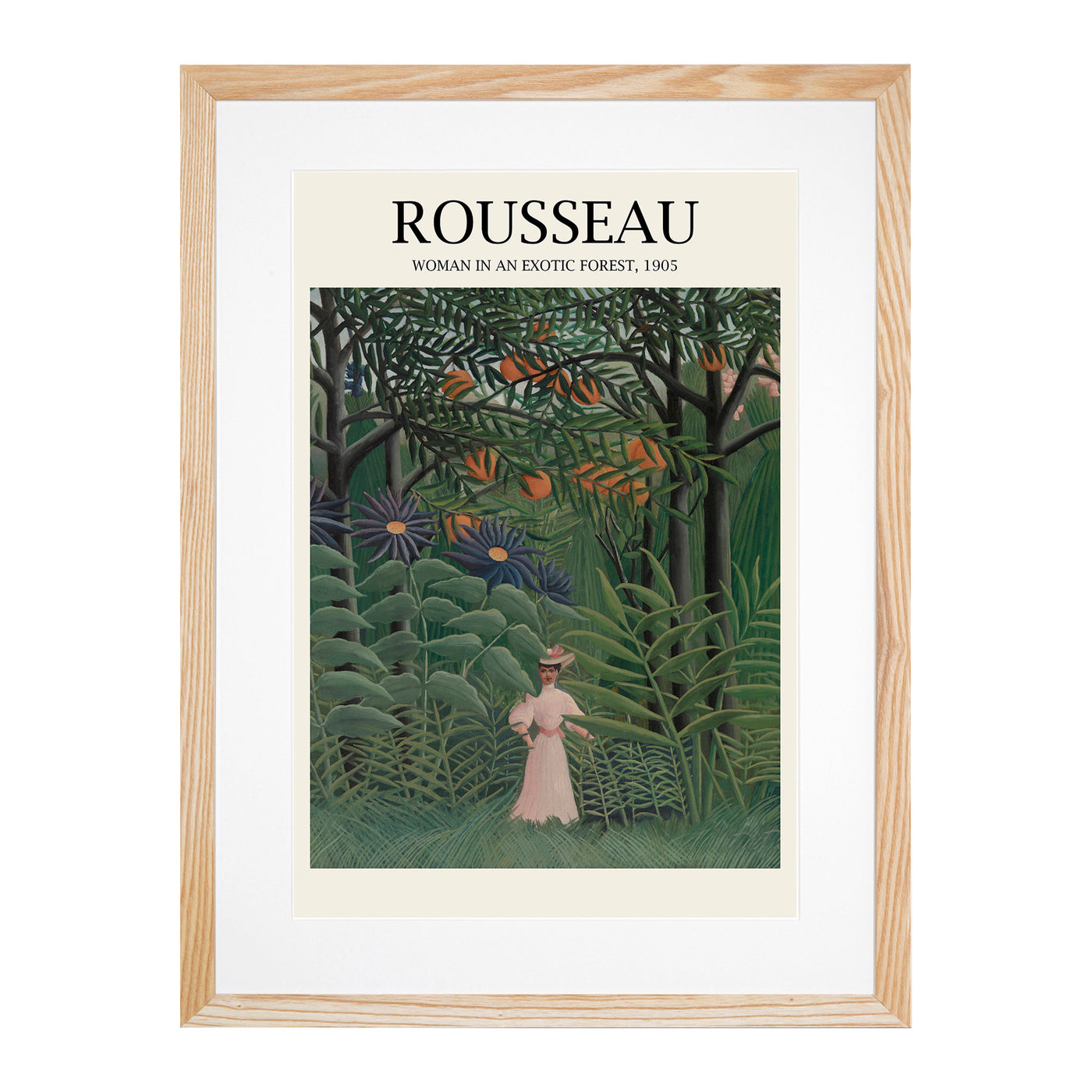 Woman Walking In An Exotic Forest Print By Henri Rousseau