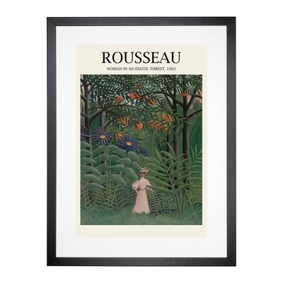 Woman Walking In An Exotic Forest Print By Henri Rousseau Framed Print Main Image