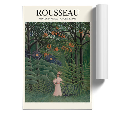 Woman Walking In An Exotic Forest Print By Henri Rousseau