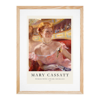 Woman With A Pearl Necklace Print By Mary Cassatt