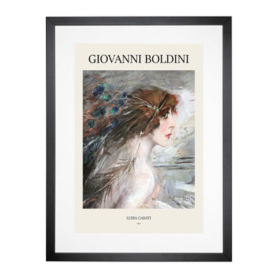 Woman With Peacock Feathers Print By Giovanni Boldini Framed Print Main Image