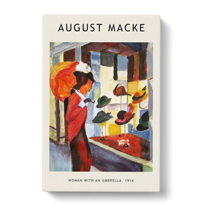 Woman By The Hat Shop Print By August Macke Canvas Print Main Image