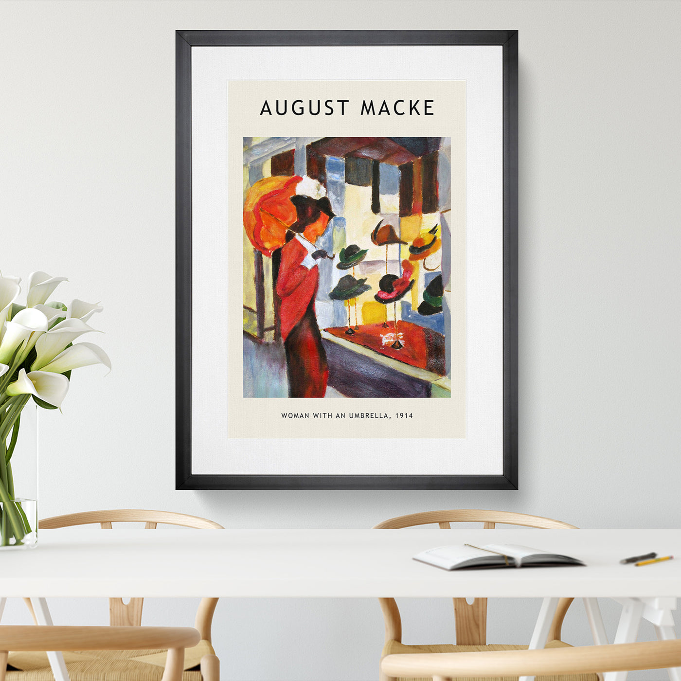 Woman By The Hat Shop Print By August Macke