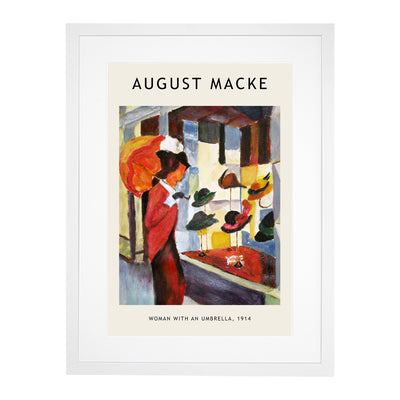 Woman By The Hat Shop Print By August Macke