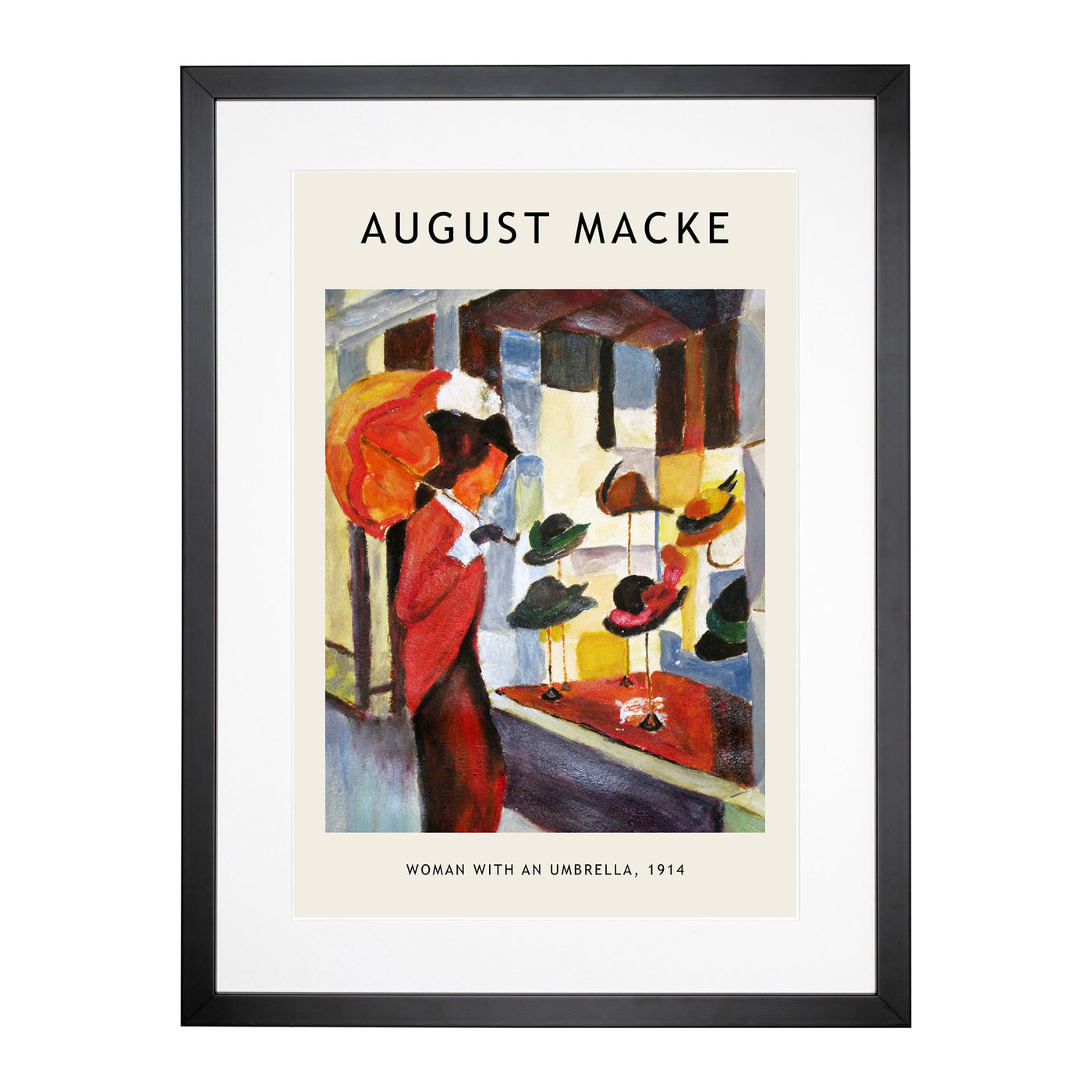 Woman By The Hat Shop Print By August Macke Framed Print Main Image