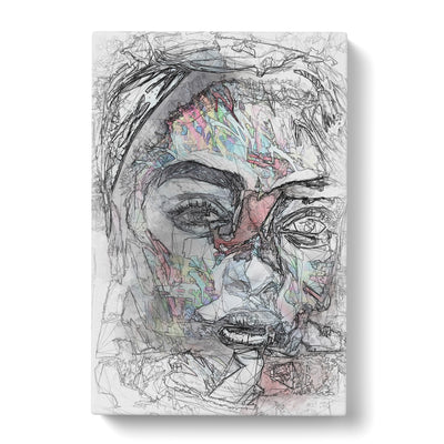 Woman Of Colour In Abstract Canvas Print Main Image