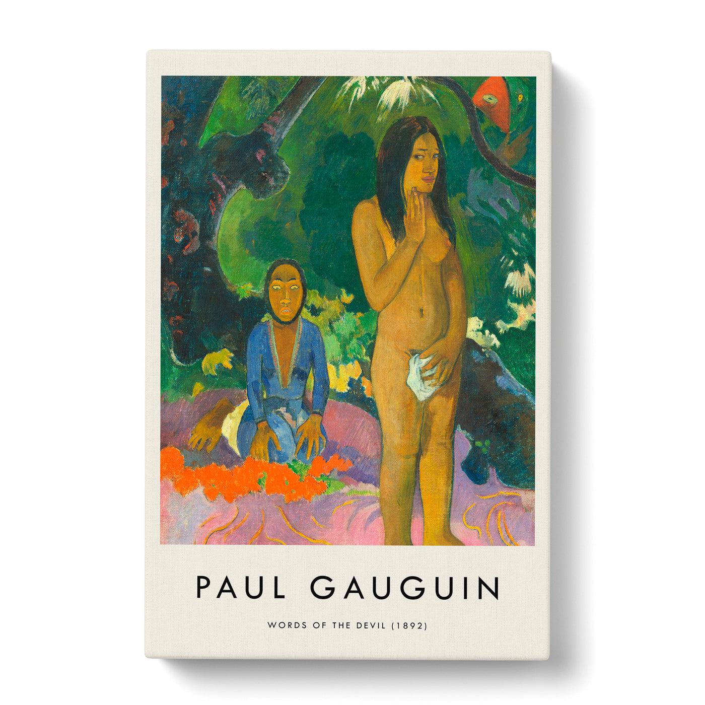 Words Of The Devil Print By Paul Gauguin Canvas Print Main Image