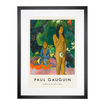 Words Of The Devil Print By Paul Gauguin Framed Print Main Image