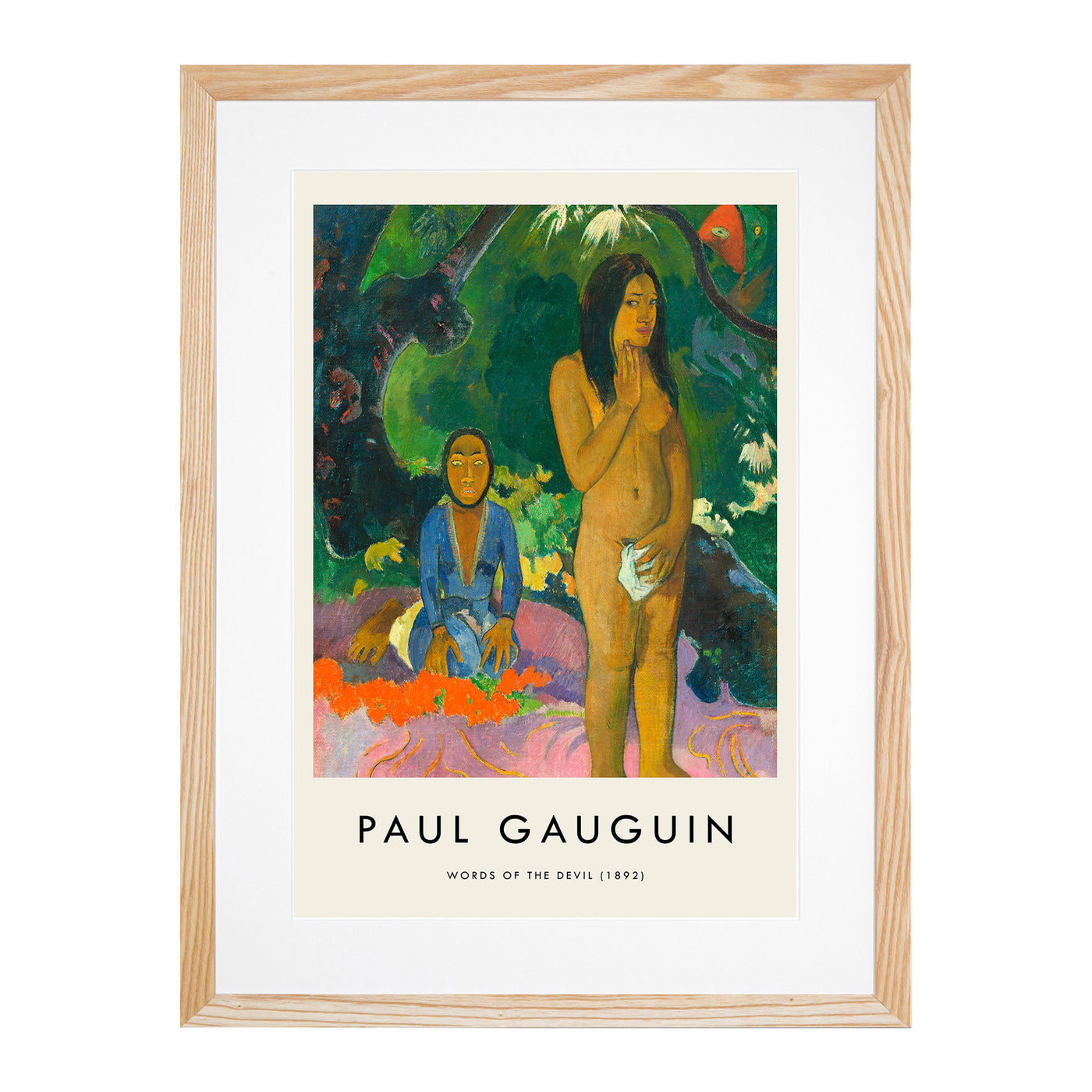 Words Of The Devil Print By Paul Gauguin