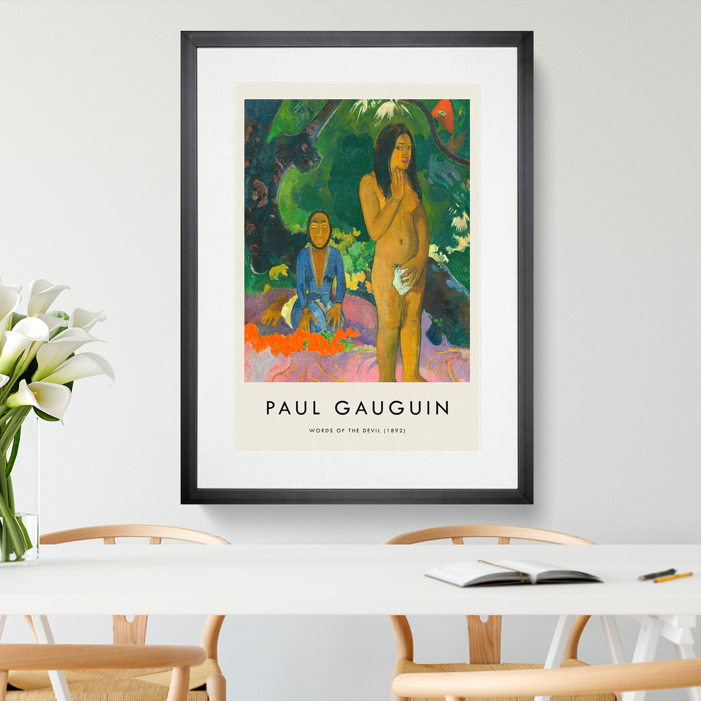 Words Of The Devil Print By Paul Gauguin