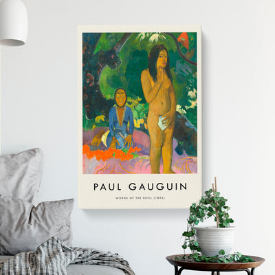 Words Of The Devil Print By Paul Gauguin