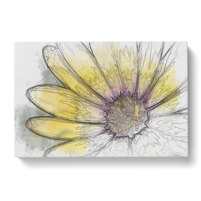 Yellow Gerbera Flower In Abstract Canvas Print Main Image