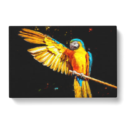 Yellow Macaw Parrot Painting Canvas Print Main Image