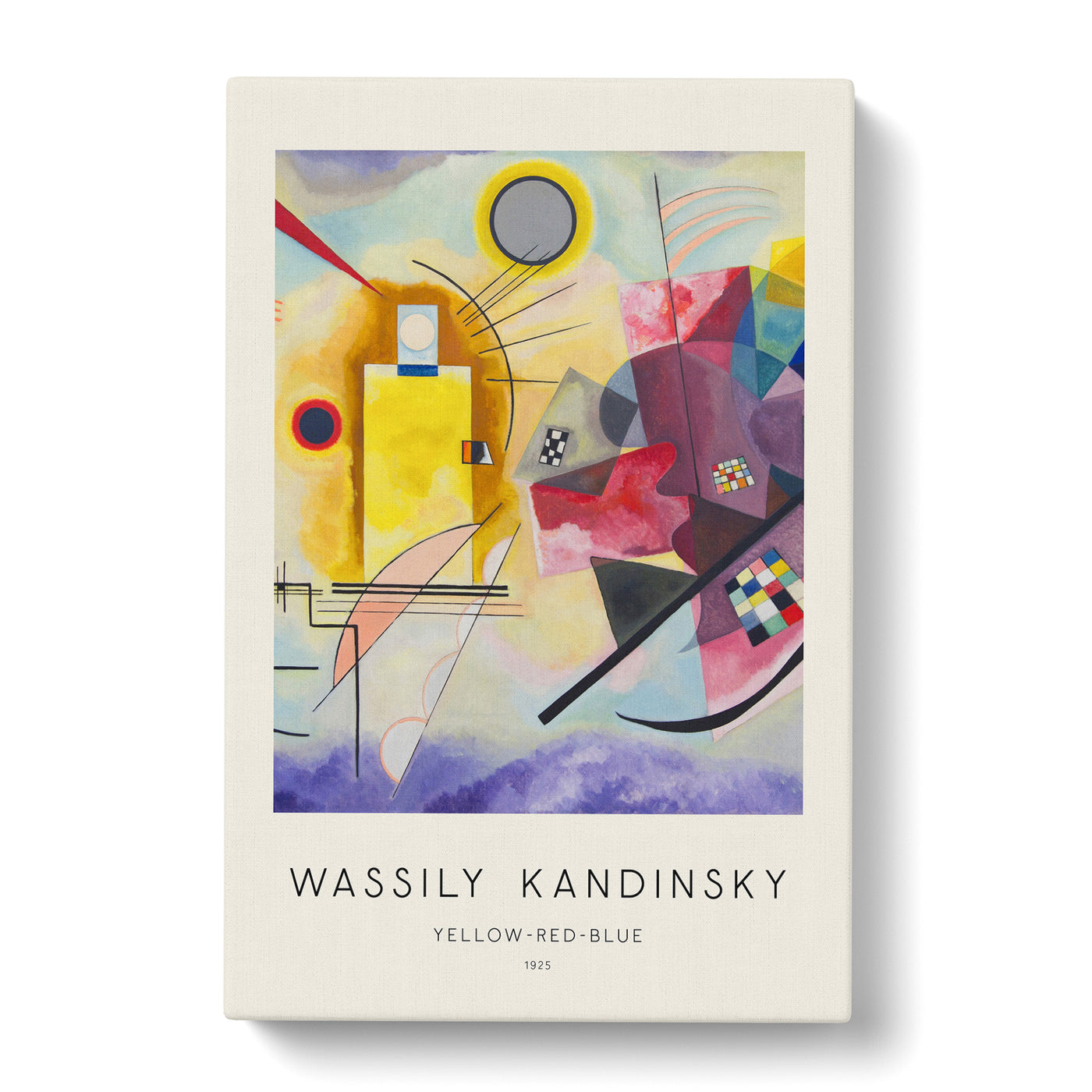 Yellow Red Blue Print By Wassily Kandinsky Canvas Print Main Image