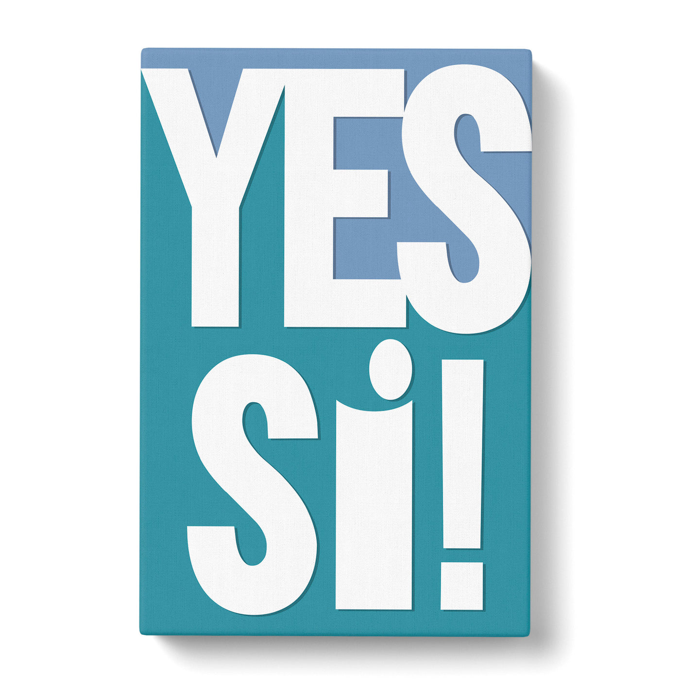 Yes Si Typography Canvas Print Main Image