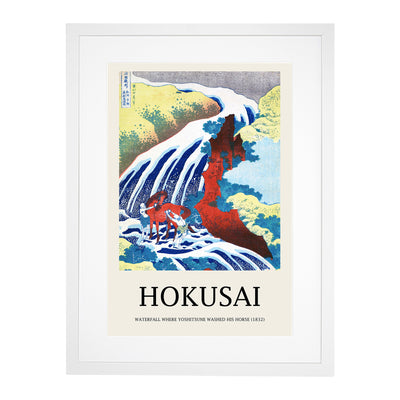 Yoshitsune Falls Print By Katsushika Hokusai