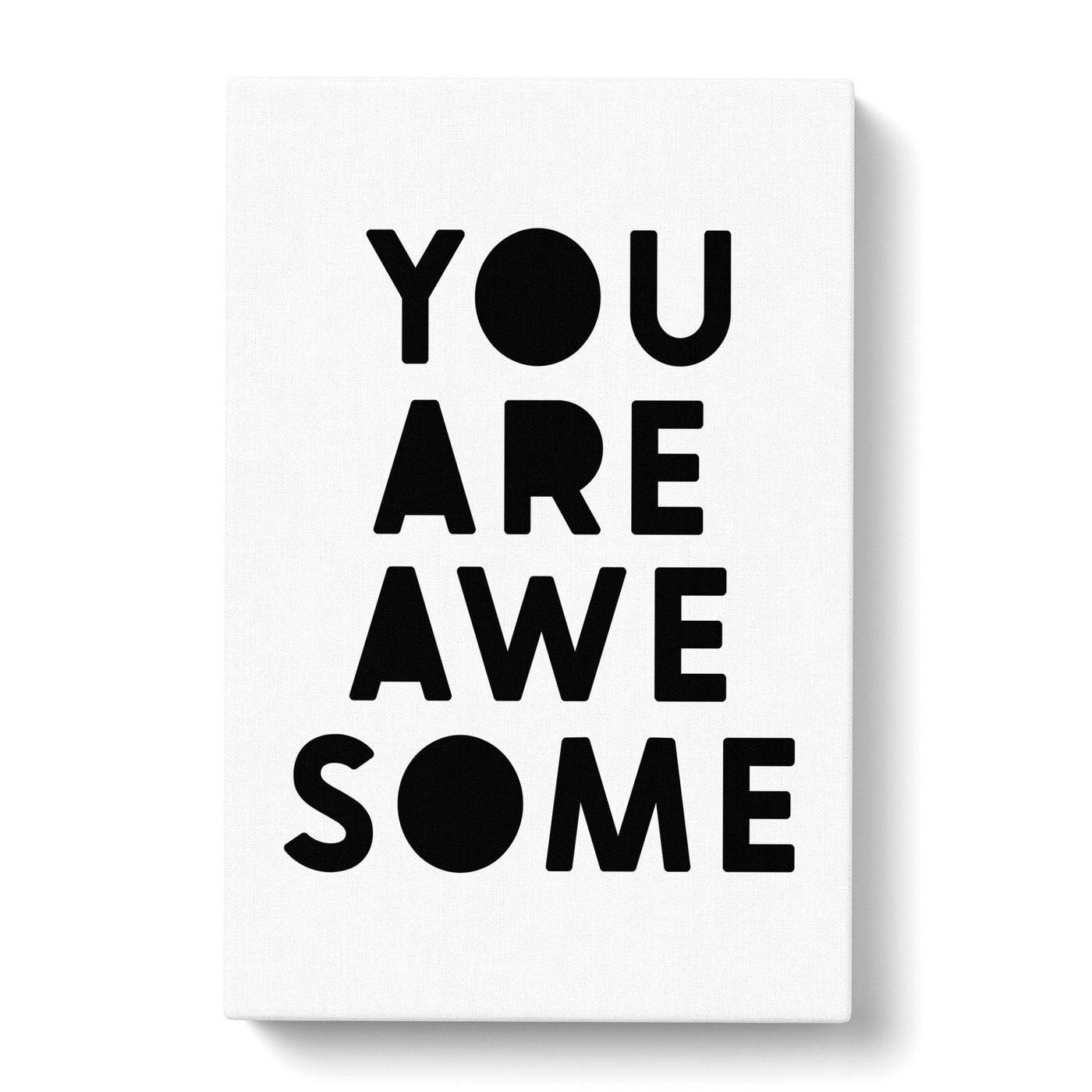 You Are Awesome Typography Canvas Print Main Image