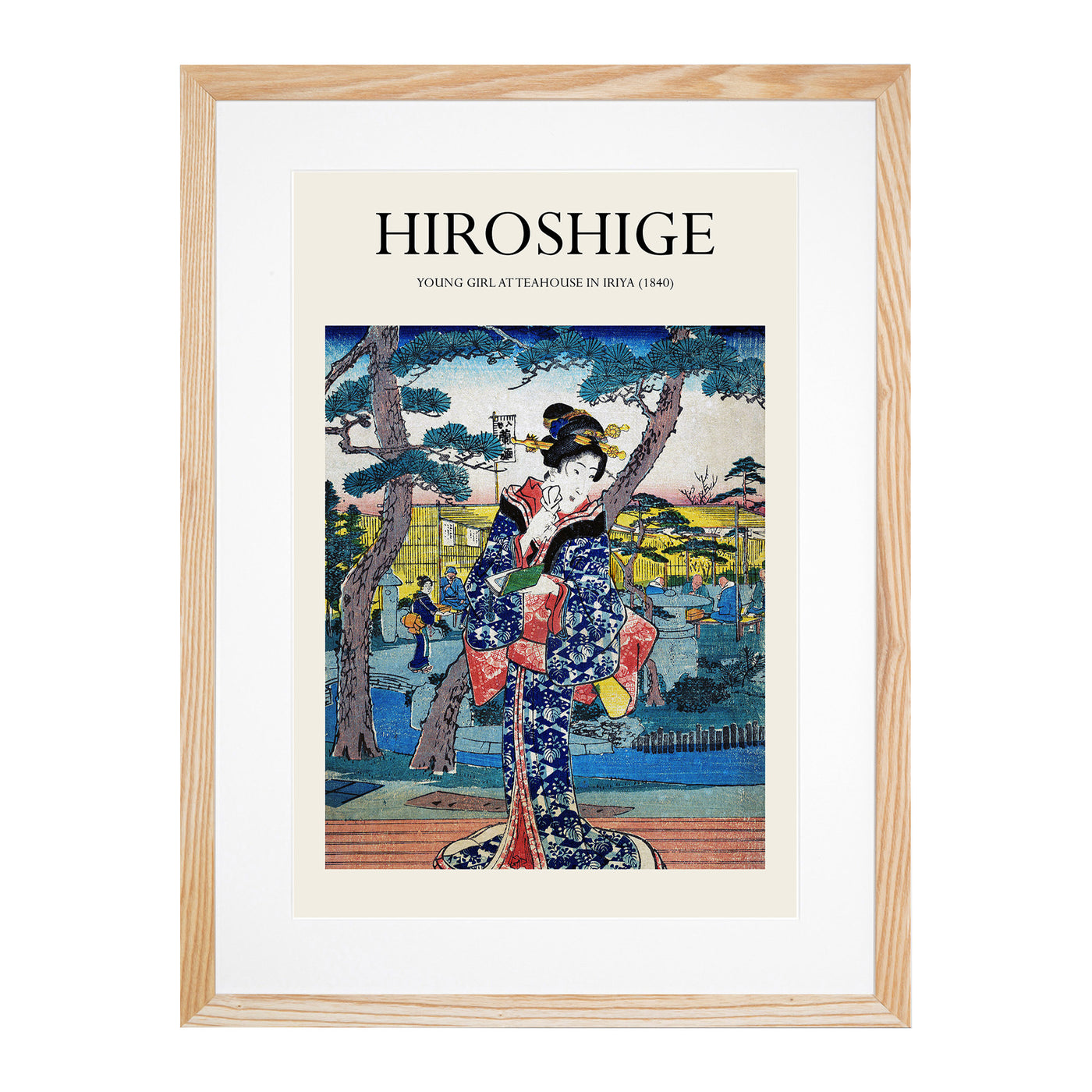 Young Girl At A Tea House Print By Utagawa Hiroshige