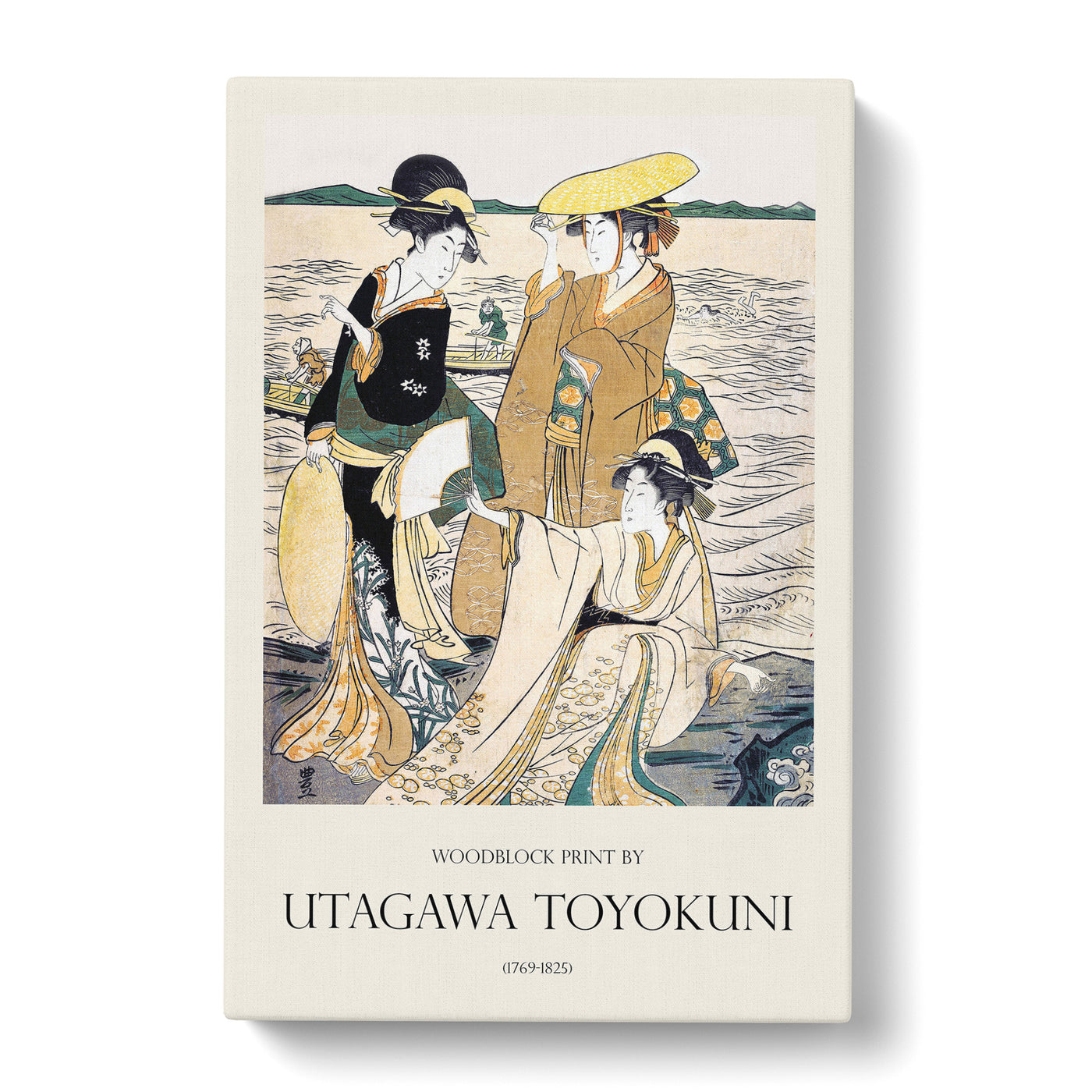 Young Ladies Print By The Seashore Print By Utagawa Toyokuni Canvas Print Main Image