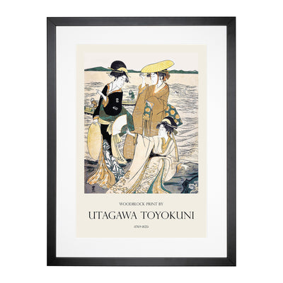 Young Ladies Print By The Seashore Print By Utagawa Toyokuni Framed Print Main Image