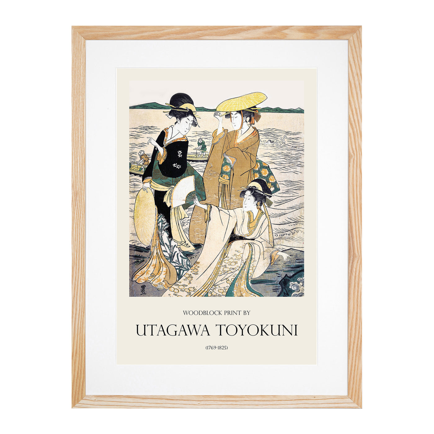 Young Ladies Print By The Seashore Print By Utagawa Toyokuni