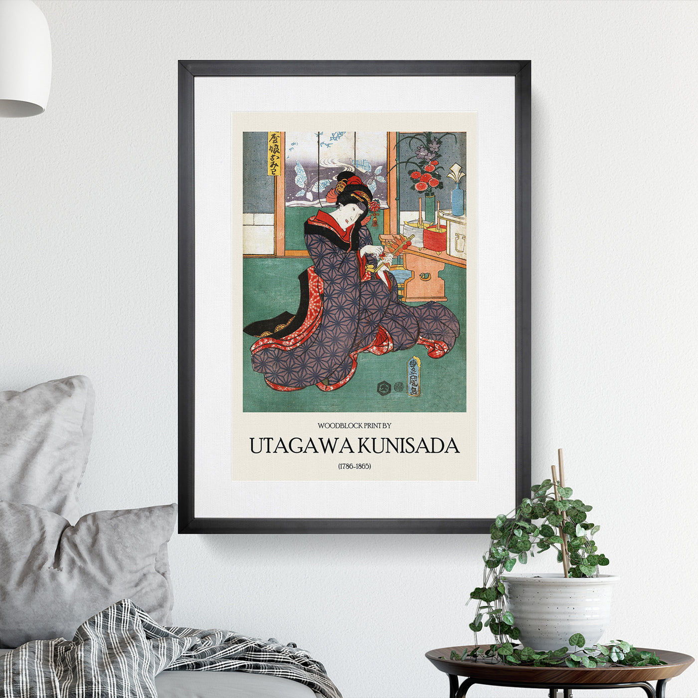 Young Maiden Omiwa Print By Utagawa Kunisada