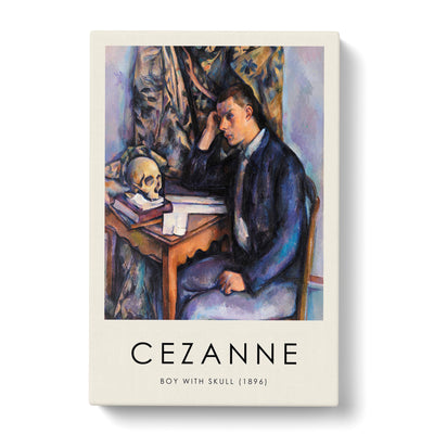 Young Man And Skull Print By Paul Cezanne Canvas Print Main Image