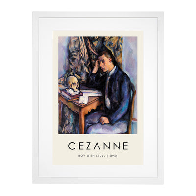 Young Man And Skull Print By Paul Cezanne