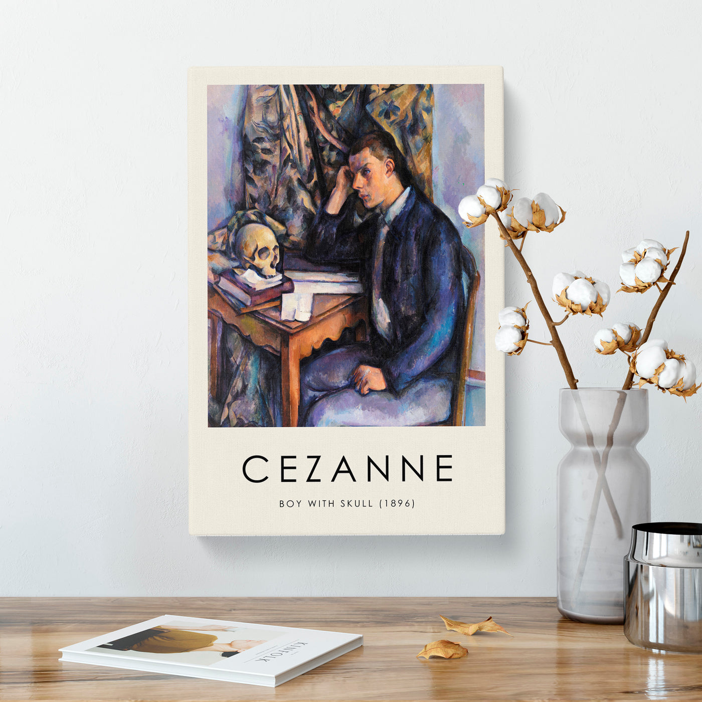 Young Man And Skull Print By Paul Cezanne