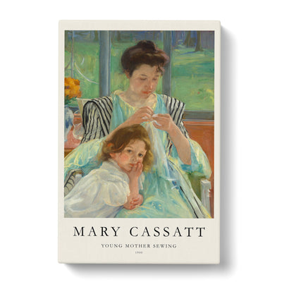 Young Mother Sewing Print By Mary Cassatt Canvas Print Main Image