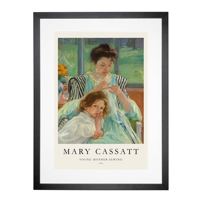 Young Mother Sewing Print By Mary Cassatt Framed Print Main Image