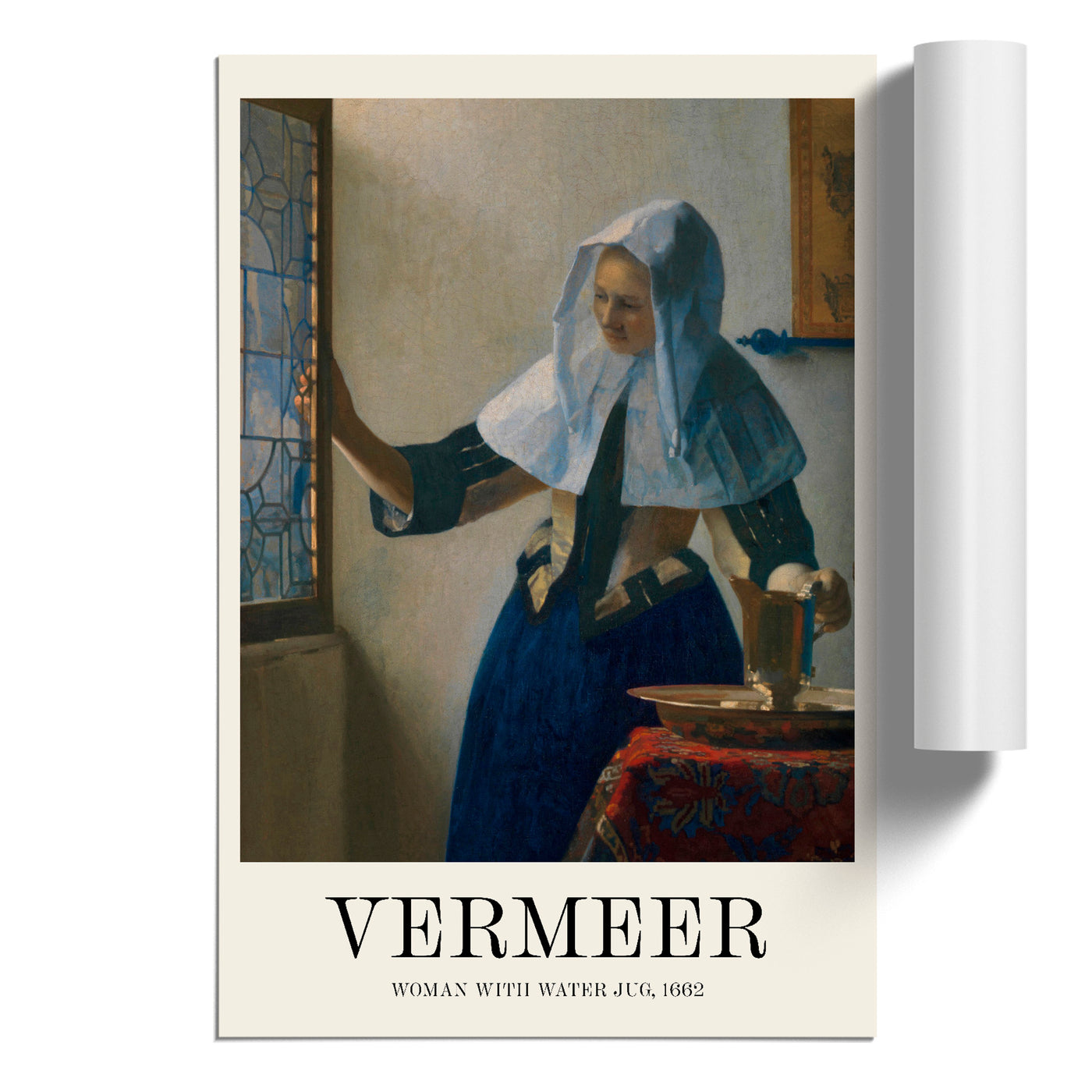 Young Woman With A Water Pitcher Print By Johannes Vermeer