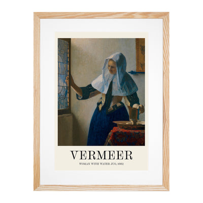 Young Woman With A Water Pitcher Print By Johannes Vermeer