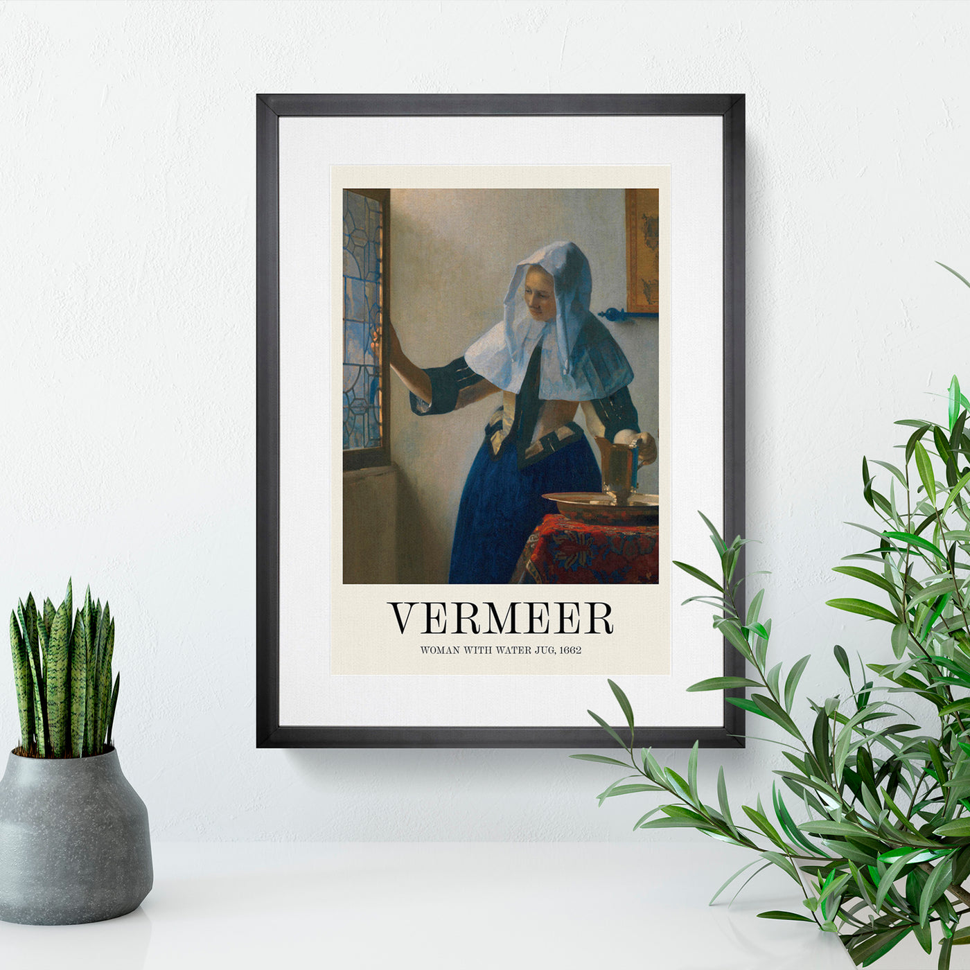 Young Woman With A Water Pitcher Print By Johannes Vermeer