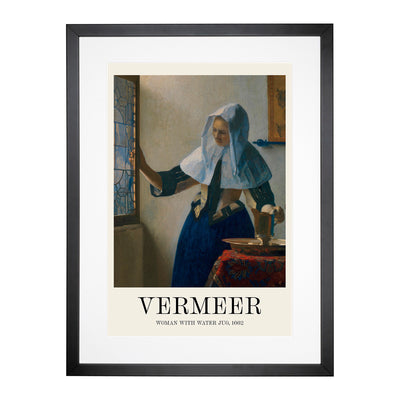 Young Woman With A Water Pitcher Print By Johannes Vermeer Framed Print Main Image