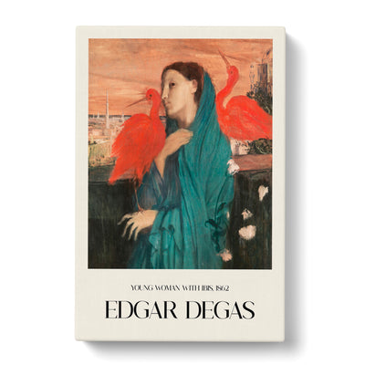 Young Woman With Ibis Birds Print By Edgar Degas Canvas Print Main Image