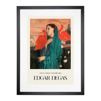 Young Woman With Ibis Birds Print By Edgar Degas Framed Print Main Image