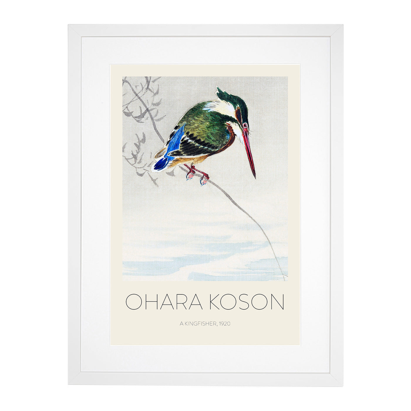 A Kingfisher Print By Ohara Koson